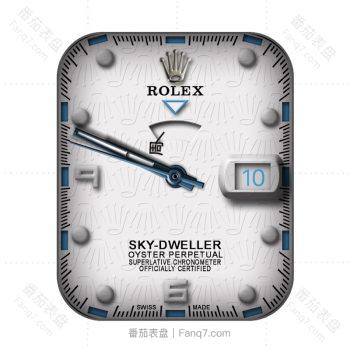 ROLEX劳力士白蓝LOGO浮雕满屏表盘.clock