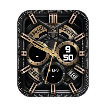 泰格豪雅TAG Heuer黑金三盘表盘.clock