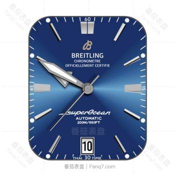 breitiling百年灵蓝金属烤漆表盘.clock
