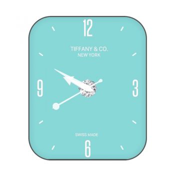 tiffany&co蒂芙尼蓝简约钻石表盘.clock