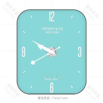 tiffany&co蒂芙尼蓝简约钻石表盘.clock