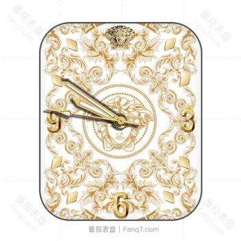 范思哲VERSACE白金金属源泉表盘.clock