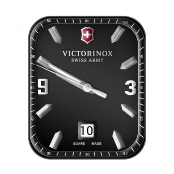 维氏VICTORINOX瑞士军刀酷黑高级大气表盘.clock