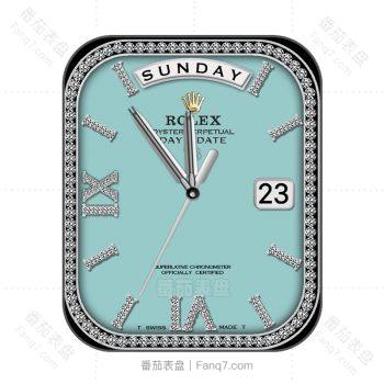 ROLEX劳力士蒂芙尼蓝镶钻轻奢表盘.clock