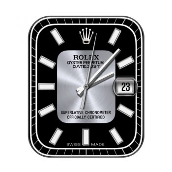 ROLEX劳力士金属拉丝黑银灰表盘.clock