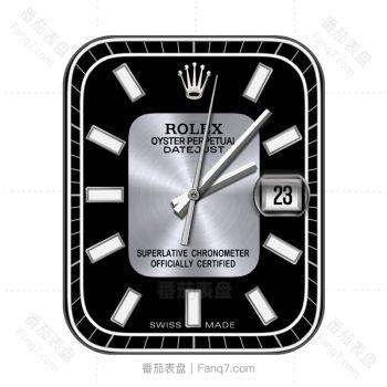 ROLEX劳力士金属拉丝黑银灰表盘.clock