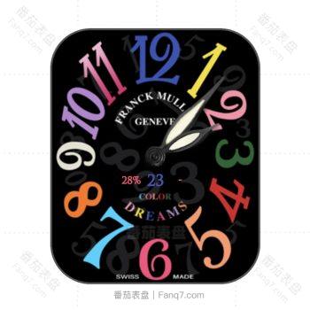 七彩大数字环形数字表盘.clock
