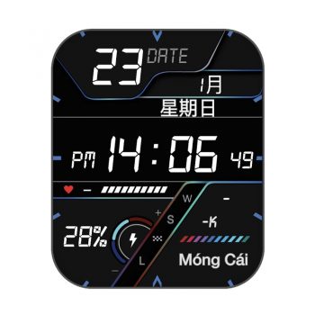 酷黑仪表盘样式电子表盘.clock