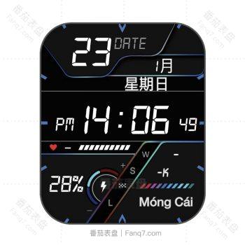 酷黑仪表盘样式电子表盘.clock