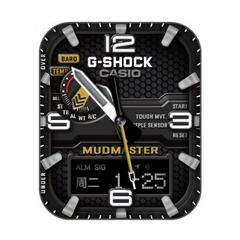 卡西欧CASIO GSHOCK双显黑棕表盘.clock