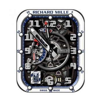 RICHARD MILLE 理查德米勒RM30蓝白红机械运动表盘.clock