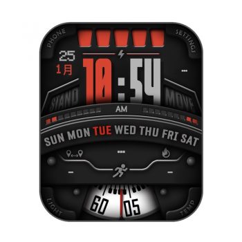 酷黑红动态指针转动仪表炫酷表盘.clock