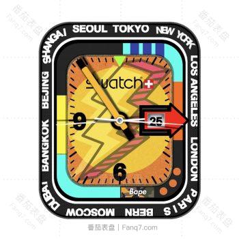 SEOUL TOKYO闪电卡通表盘.clock