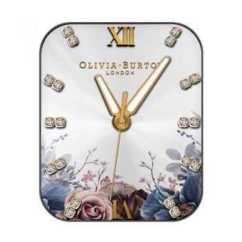 Olivia burton奥利维亚伯顿花朵丛生简约白金表盘.clock