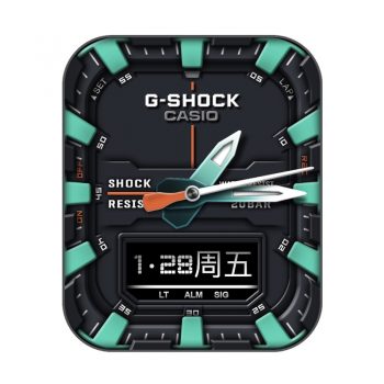 G-SHOCK卡西欧casio暗夜绿酷黑绿相间表盘.clock