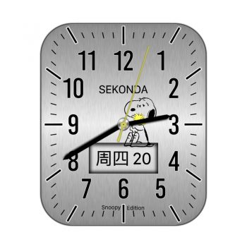 SEKONDA思达史努比灰色银面表盘.clock