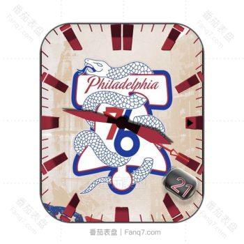 费城76人队(Philadelphia 76ers)蟒蛇表盘.clock