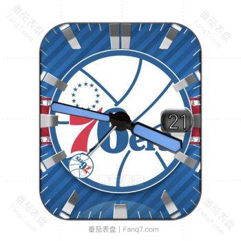 费城76人队(Philadelphia 76ers)蓝色表盘.clock