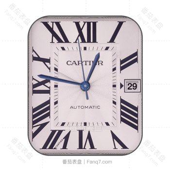 卡地亚Cartier山度士浅粉经典表盘.clock