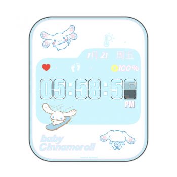 babyCinnamoroll玉桂狗可爱蓝色表盘.clock