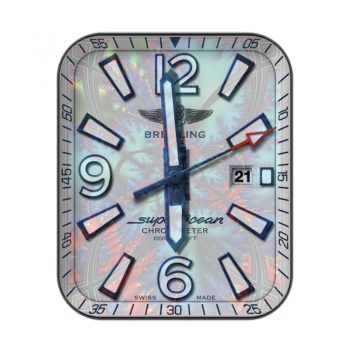 breitiling百年灵蓝红渐变深林雷辐射表盘.clock