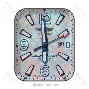 breitiling百年灵蓝红渐变深林雷辐射表盘.clock
