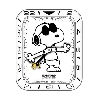 Snoopy史努比戴白色 底白边表盘.clock