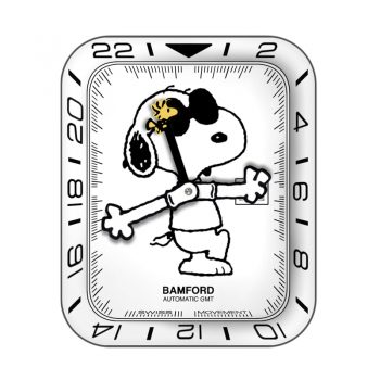 Snoopy史努比戴白色 底白边偏灰表盘.clock