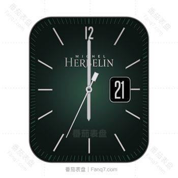 赫柏林Michel Herbelin绿色渐变表盘 .clock