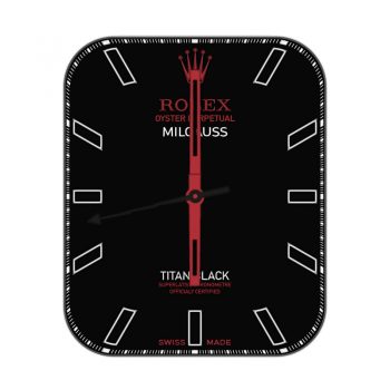 ROLEX劳力士黑色底红色logo指针表盘 .clock