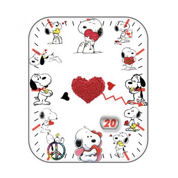 史努比拥抱爱心白色浪漫表盘.clock