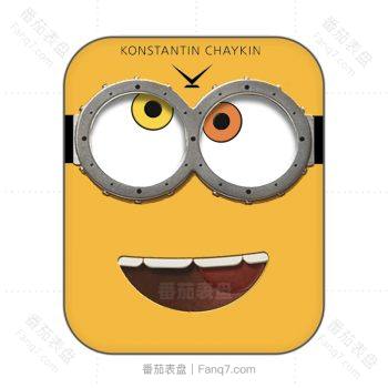 konstantinChaykinMinion by Eddie 俄罗斯小丑表 小黄人黄色表盘.clock