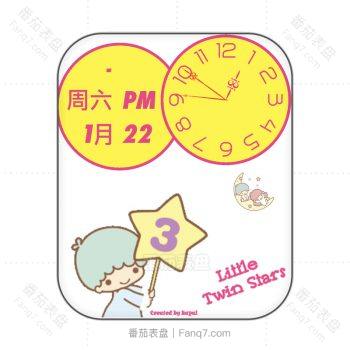 Little Twin Star v3双子星粉嫩可爱卡通表盘.clock