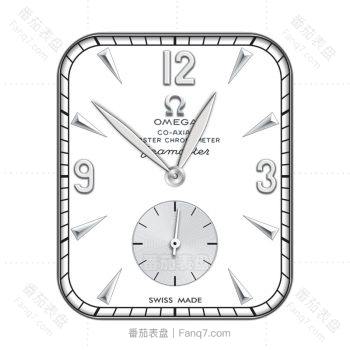 OMEGA欧米茄简约白色银色刻度 表盘.clock