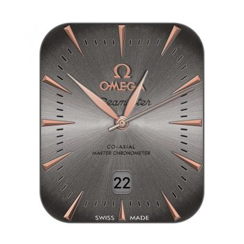 OMEGA欧米茄简约灰色光面底玫瑰金色刻度 表盘.clock