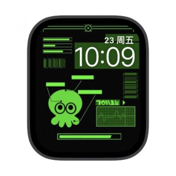 圆头小章鱼苹果iwatch壁纸表盘.watchface
