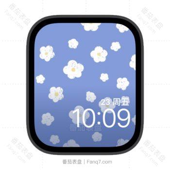 油画小白花苹果iwatch壁纸表盘.watchface