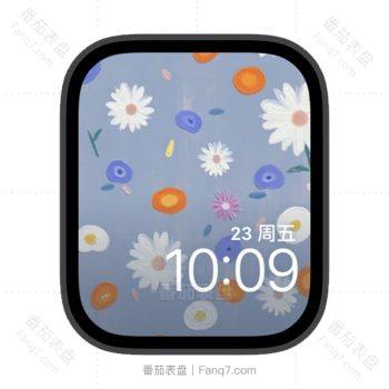 油画小花朵苹果iwatch壁纸表盘.watchface