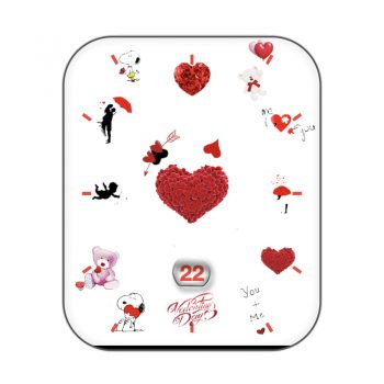 snoopy史努比抱着爱心浪漫刻度带日历表盘.clock