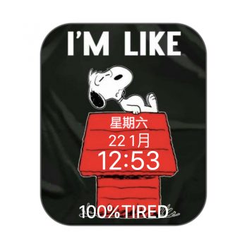 snoopy史努比躺在红色屋顶思考人生表盘.clock