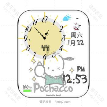 帕恰狗Pochacco白色卡通可爱 表盘.clock
