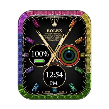 劳力士rloex多彩钻石周边黑色底表盘.clock