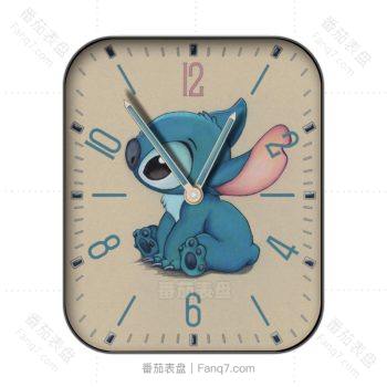 Stitch史迪仔浅棕卡通可爱表盘.clock