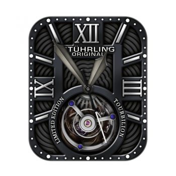 STUHRLING施图霖黑色波浪纹重力飞陀表盘.clock