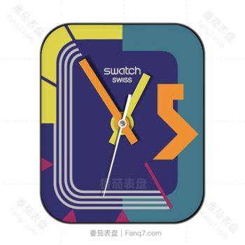 swatch斯沃琪多彩涂鸦几何表盘.clock