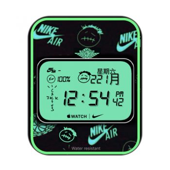 travis scott耐克nike联盟款荧绿色表盘.clock
