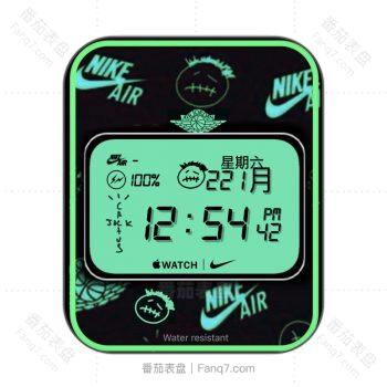 travis scott耐克nike联盟款荧绿色表盘.clock