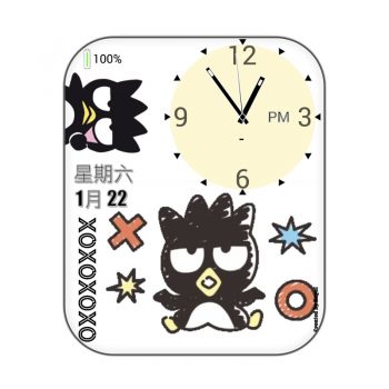 XO混沌头《CHAOS;HEAD NOAH》日本动漫黑色卡通人物表盘.clock