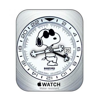 snoopy史努比灰色光明圈圈表盘.clock