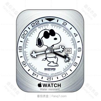 snoopy史努比灰色光明圈圈表盘.clock